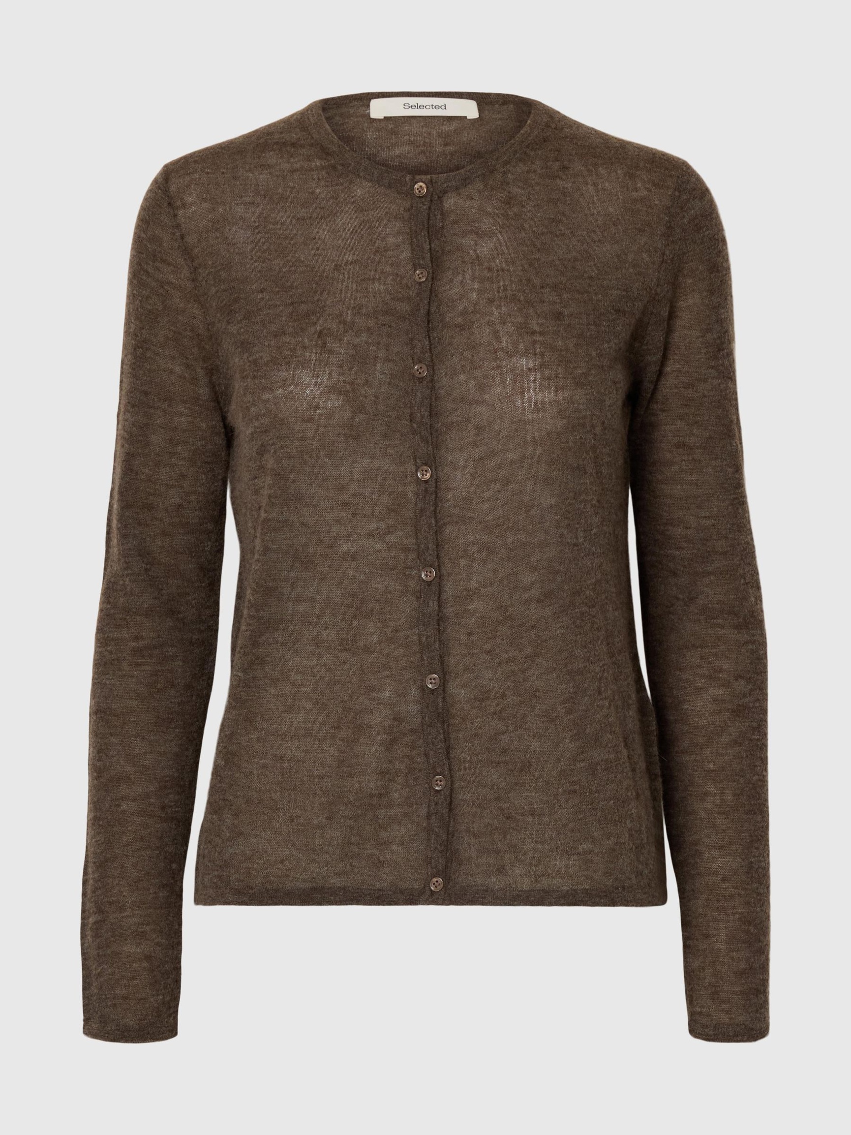 LANGARM STRICKJACKE, Chocolate Chip, highres