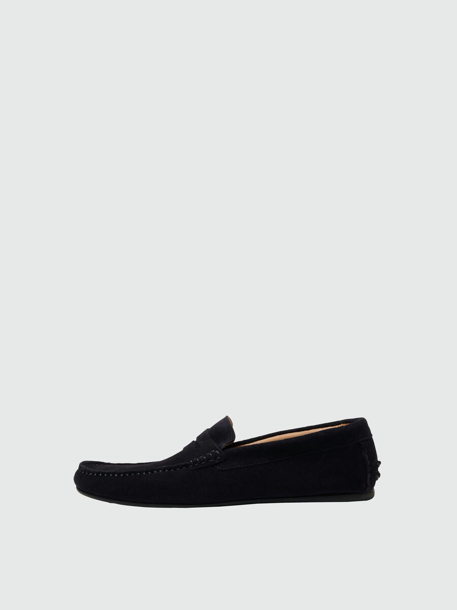 Product tile image - SUEDE LOAFERS, Dark Navy | 16089391_DarkNavy