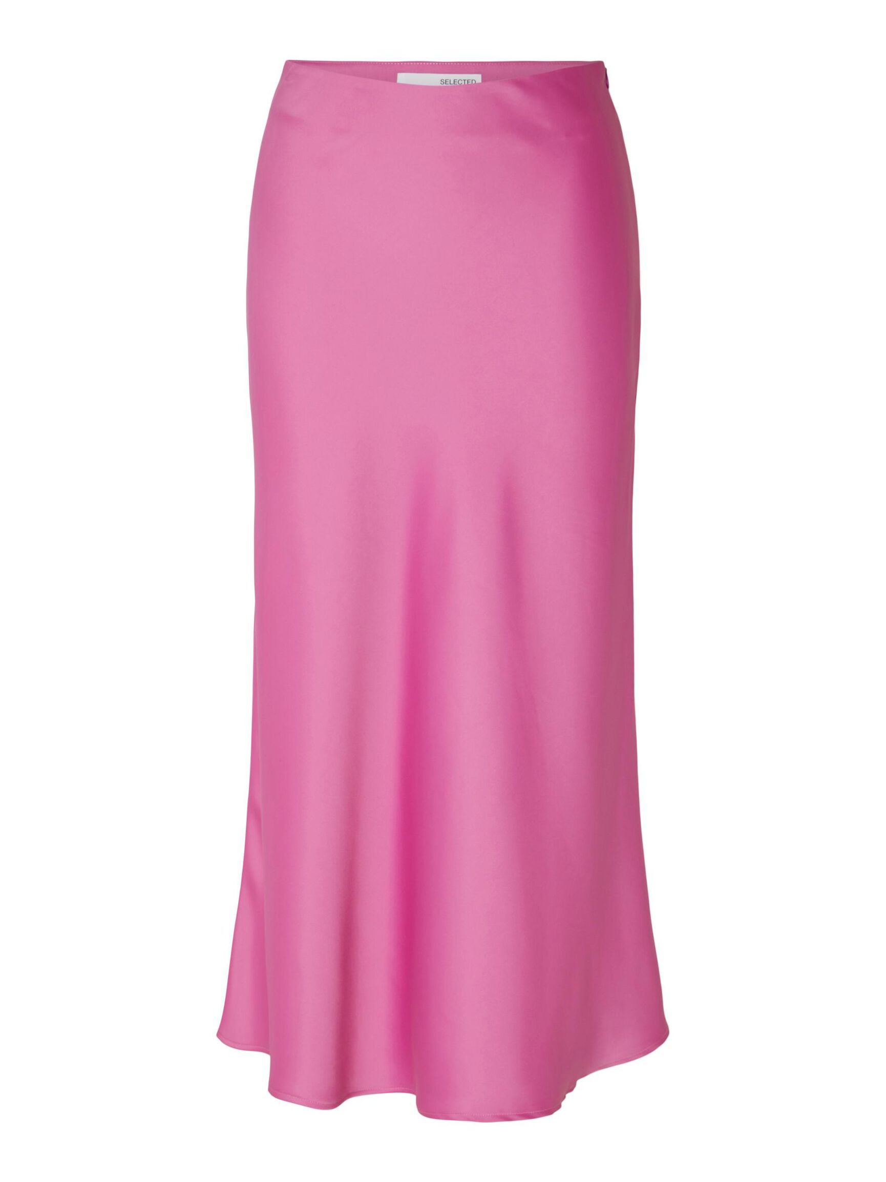 SATIN JUPE MI-LONGUE, Phlox Pink, highres