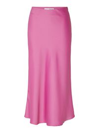 SATIN JUPE MI-LONGUE, Phlox Pink, highres