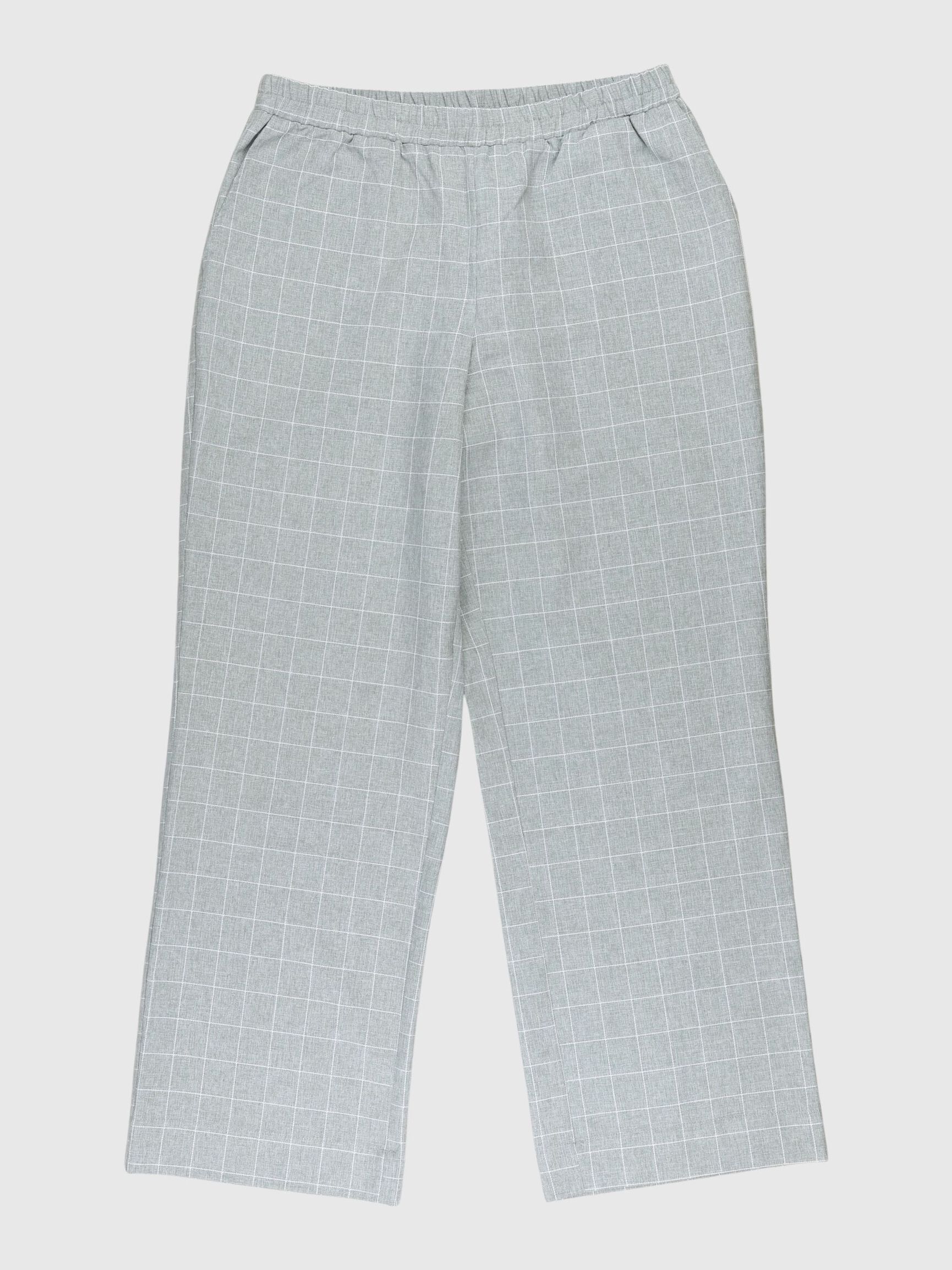 TROUSERS, Grey Melange, highres