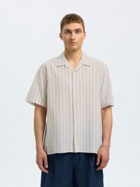 LIN MÉLANGÉ CHEMISE À MANCHES COURTES, Pure Cashmere, highres