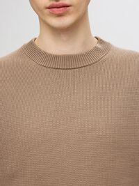 RONDE HALS SWEATER, Morel, highres