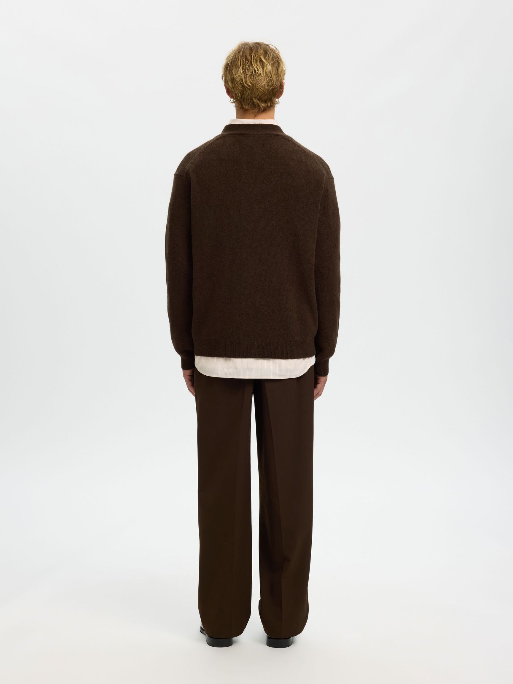 LAINE MÉLANGÉE CARDIGAN, Demitasse, highres