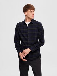 FLANELLE CHEMISE, Dark Navy, highres