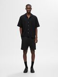 Selected WAFFLED SHORT SLEEVED SHIRT, Black, highres - 16094904_Black_005.jpg