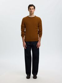 100% MERINO WOOL KNITTED PULLOVER, Monks Robe, highres