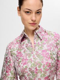 FLORAL JACQUARD MINI DRESS, Snow White, highres