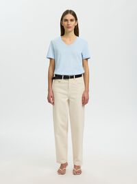 CLASSIC V-NECK T-SHIRT, Cashmere Blue, highres