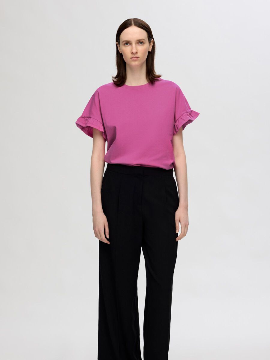 Selected GERÜSCHTES T-SHIRT, Phlox Pink, highres - 16097107_PhloxPink_003.jpg