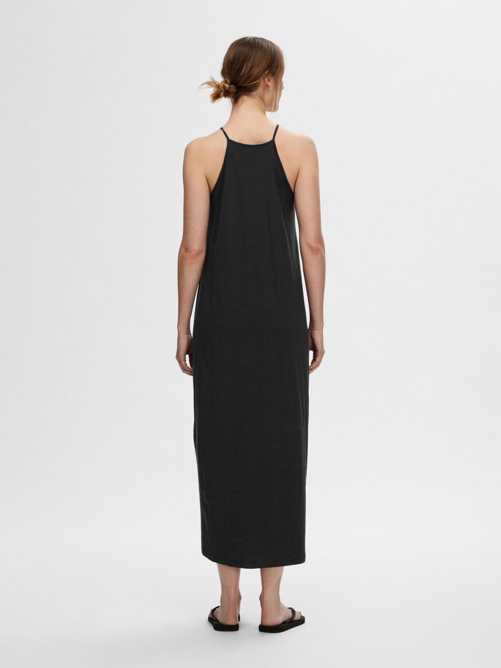SLEEVELESS MAXI DRESS, Black, highres