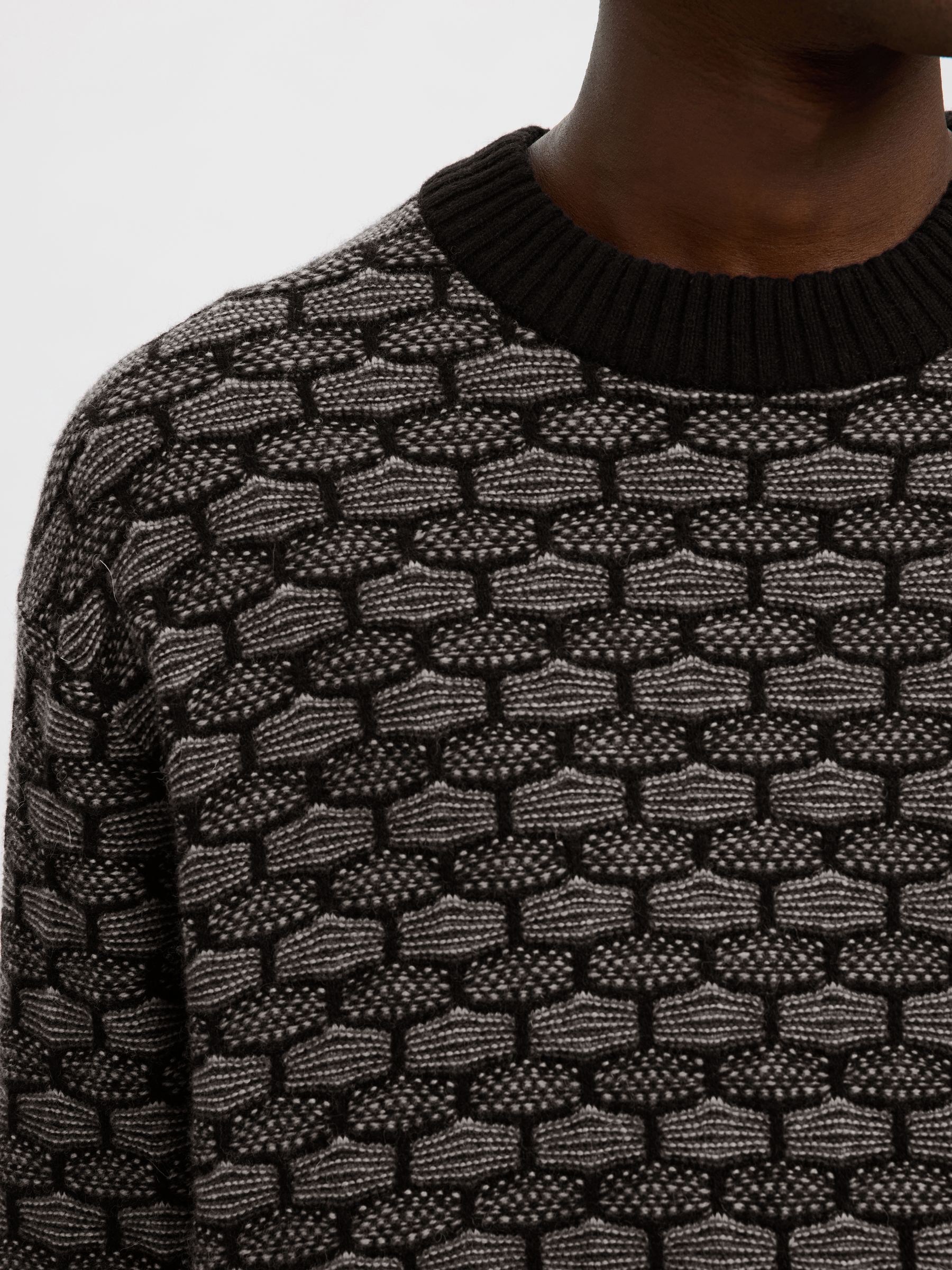 PULL EN MAILLE, Black, highres