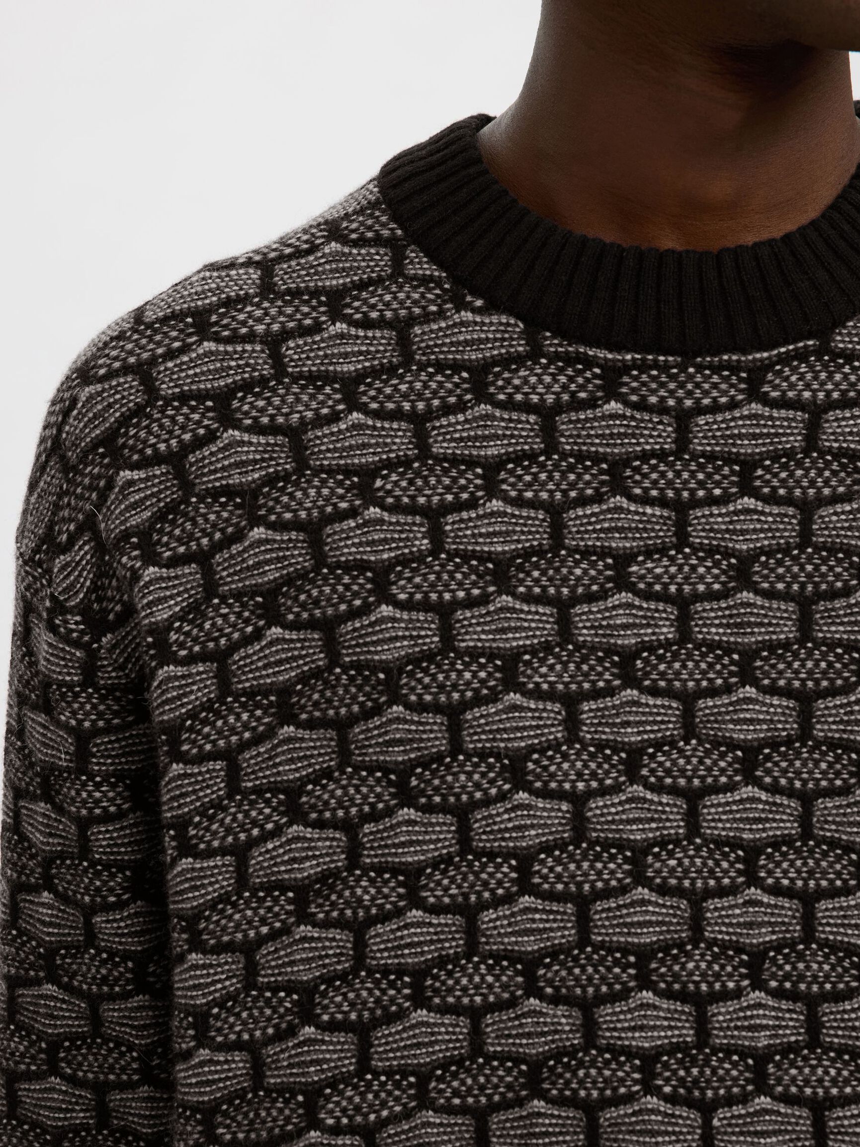 PULL EN MAILLE, Black, highres