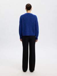 LONG-SLEEVED CARDIGAN, Dazzling Blue, highres