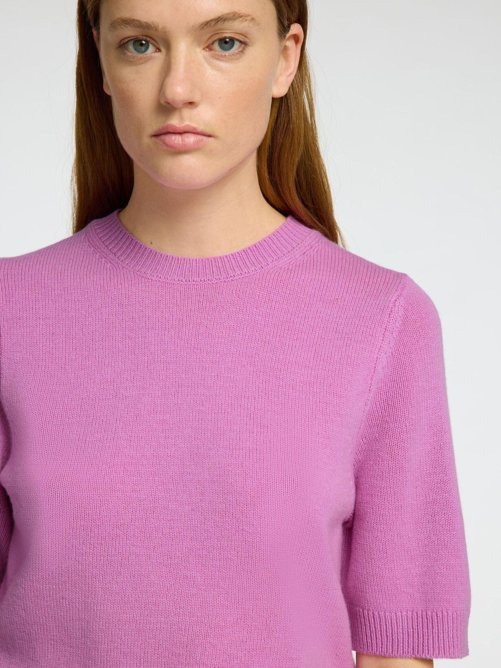 CASHMERE BLEND TOP, First Bloom, highres