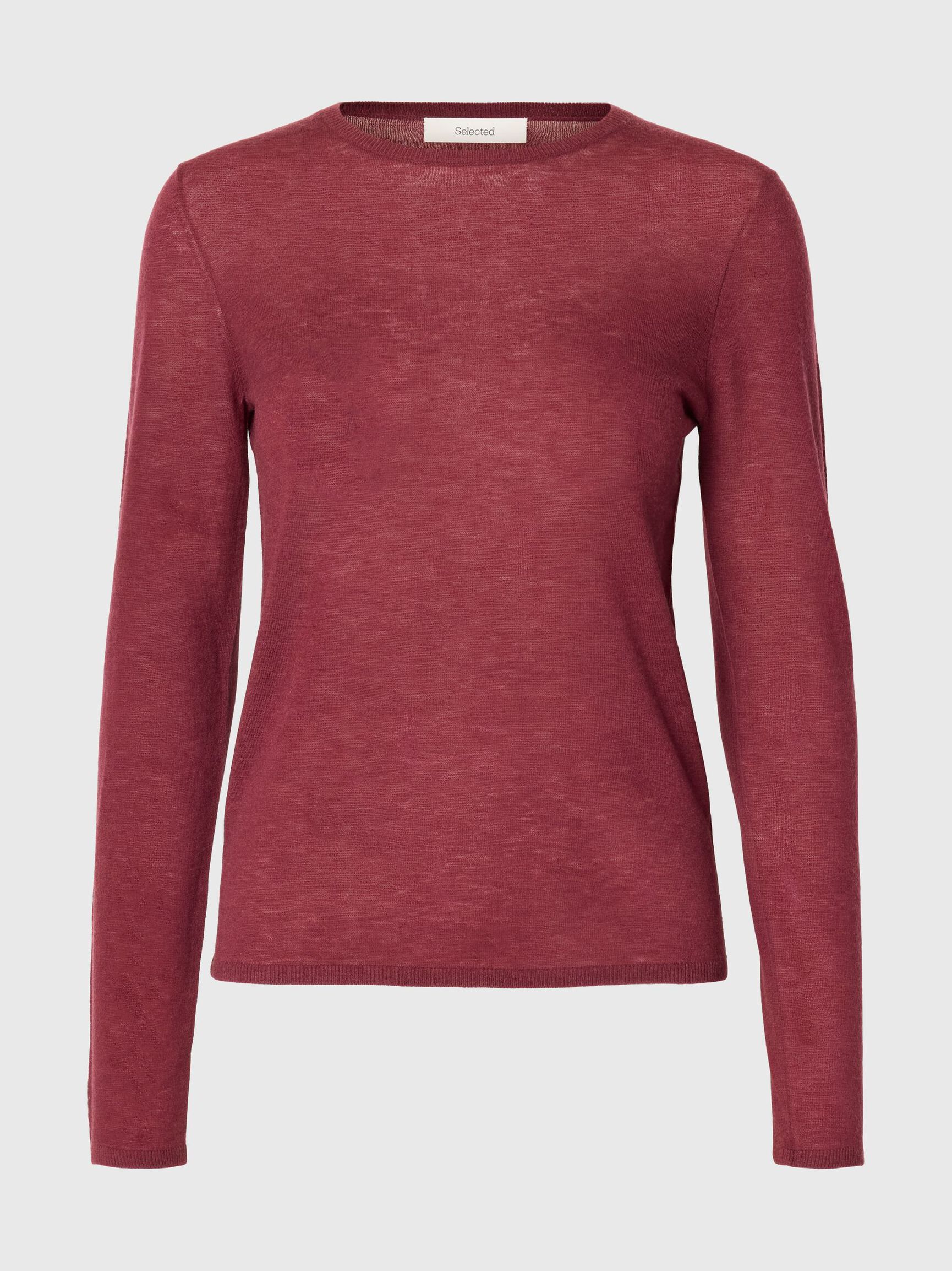 100% MERINO WOOL PULLOVER, Tawny Port, highres