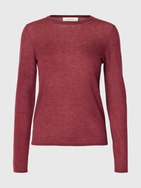 100% MERINO WOOL PULLOVER, Tawny Port, highres