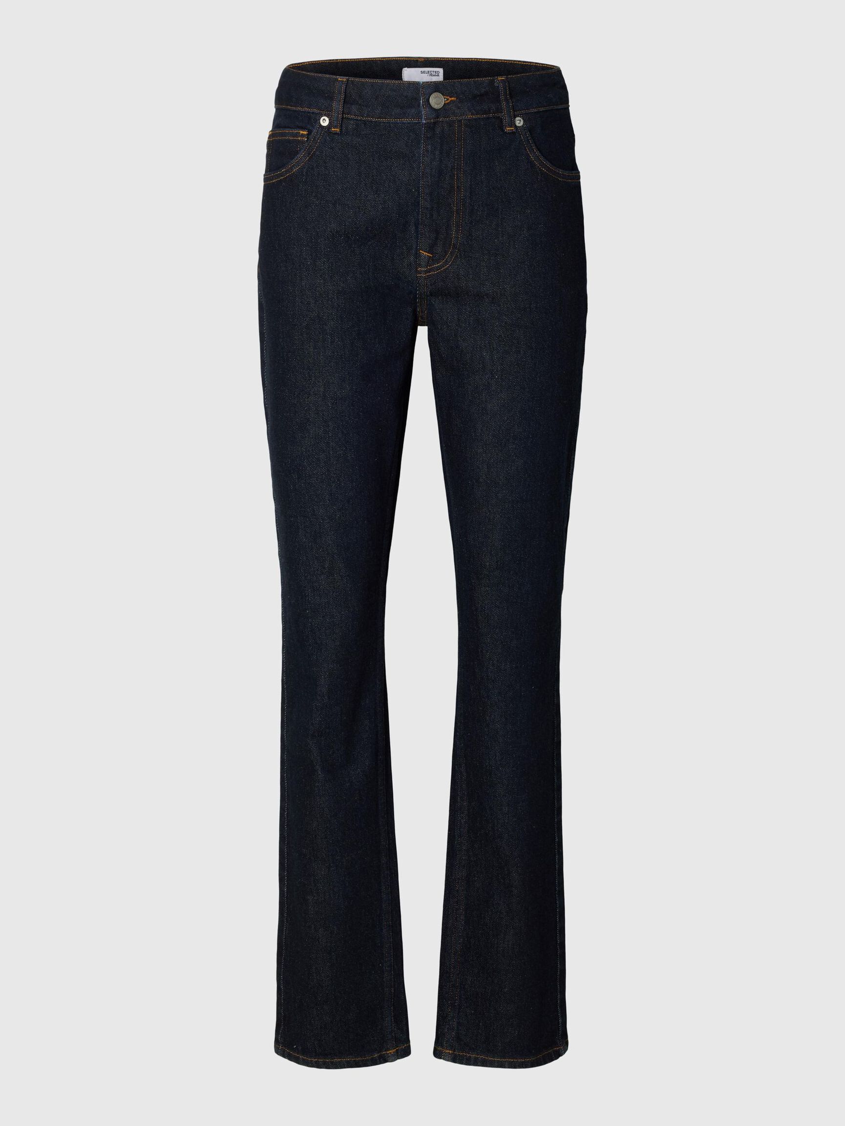 TAILLE MI-HAUTE JEAN COUPE SLIM FUSELÉE, Dark Blue Denim, highres