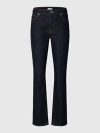 TAILLE MI-HAUTE JEAN COUPE SLIM FUSELÉE, Dark Blue Denim, highres