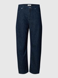 BOMULLSBLANDING LOOSE FIT JEANS, Dark Blue Denim, highres