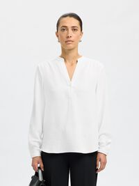 LONG-SLEEVED BLOUSE, Snow White, highres
