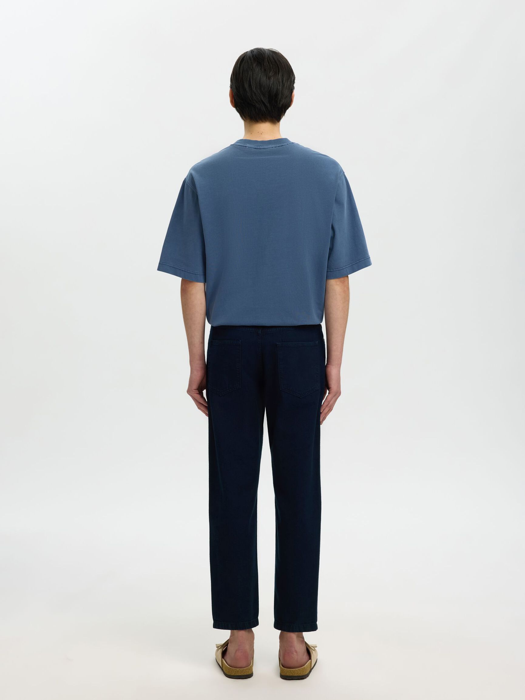 TAPERED FIT JEANS, Dark Blue Denim, highres