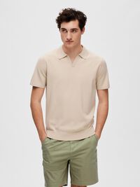 EN MAILLE POLO, Oatmeal, highres