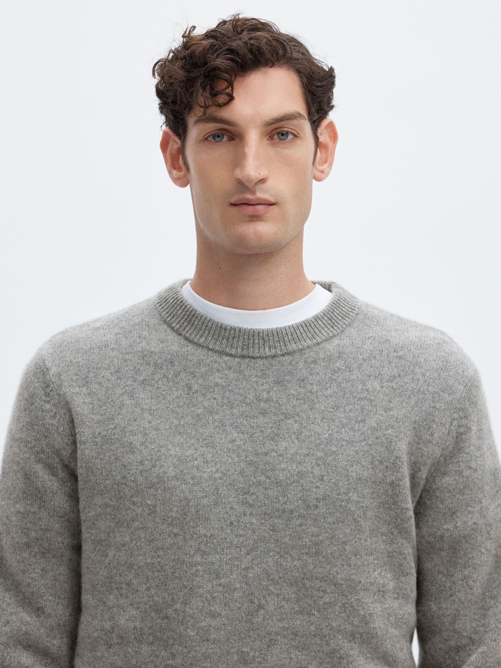 KASJMIER JUMPER, Light Grey Melange, highres