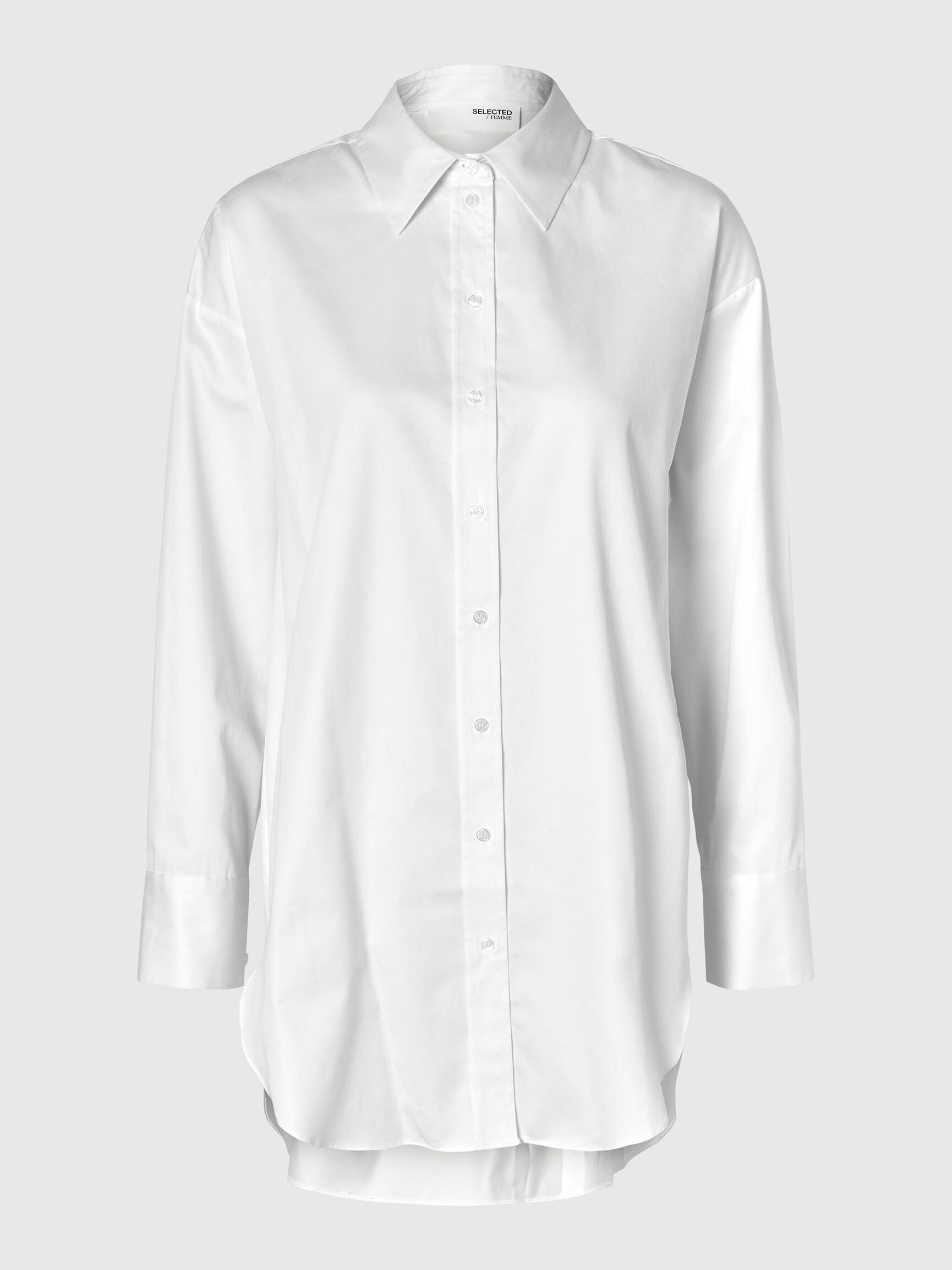 OVERSIZED LONG SLEEVED SHIRT, Bright White, highres