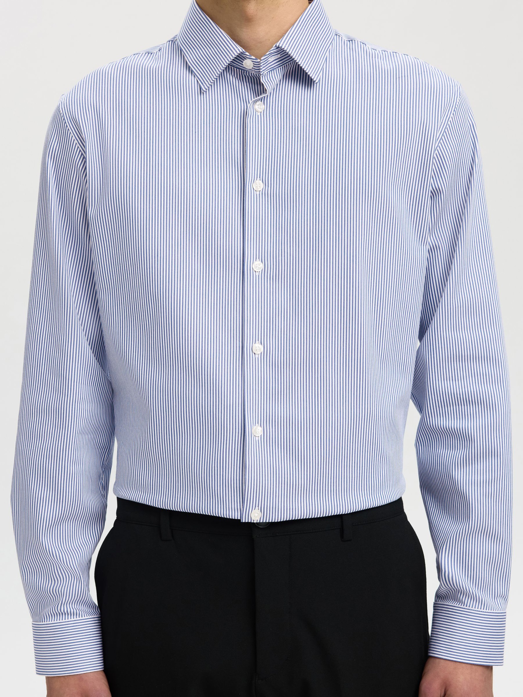 SLIM FIT SKJORTA, True Navy, highres