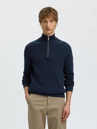 HALF-ZIP JUMPER, Sky Captain, highres
