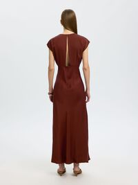 VISCOSE MAXI JURK, Cherry Mahogany, highres