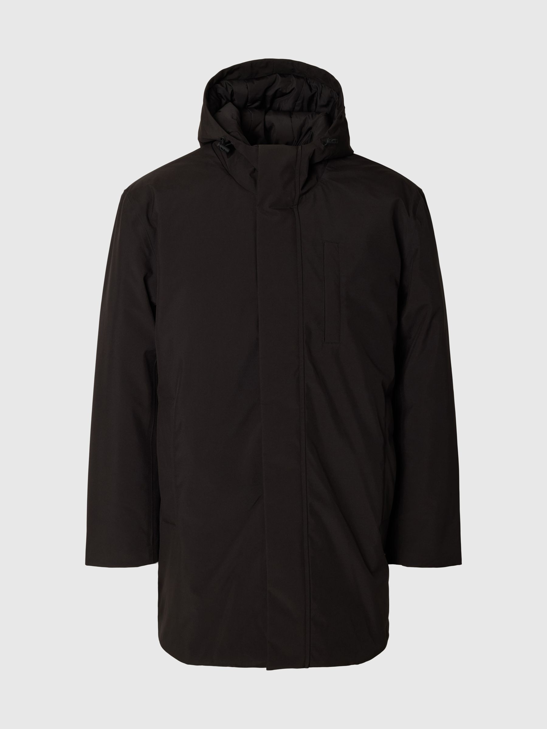 TECHNICAL PARKA COAT | Black | Selected
