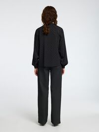 VISCOSEMIX SHIRT MET LANGE MOUWEN, Black, highres