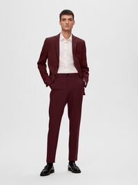 VISCOSE BLEND SLIM FIT SUIT TROUSERS, Port Royale, highres