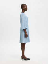 VISCOSE MINI-ROBE, Dusty Blue, highres