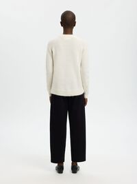 WOOL BLEND JUMPER, Snow White, highres