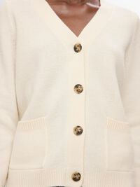 100% ULD CARDIGAN, Birch, highres