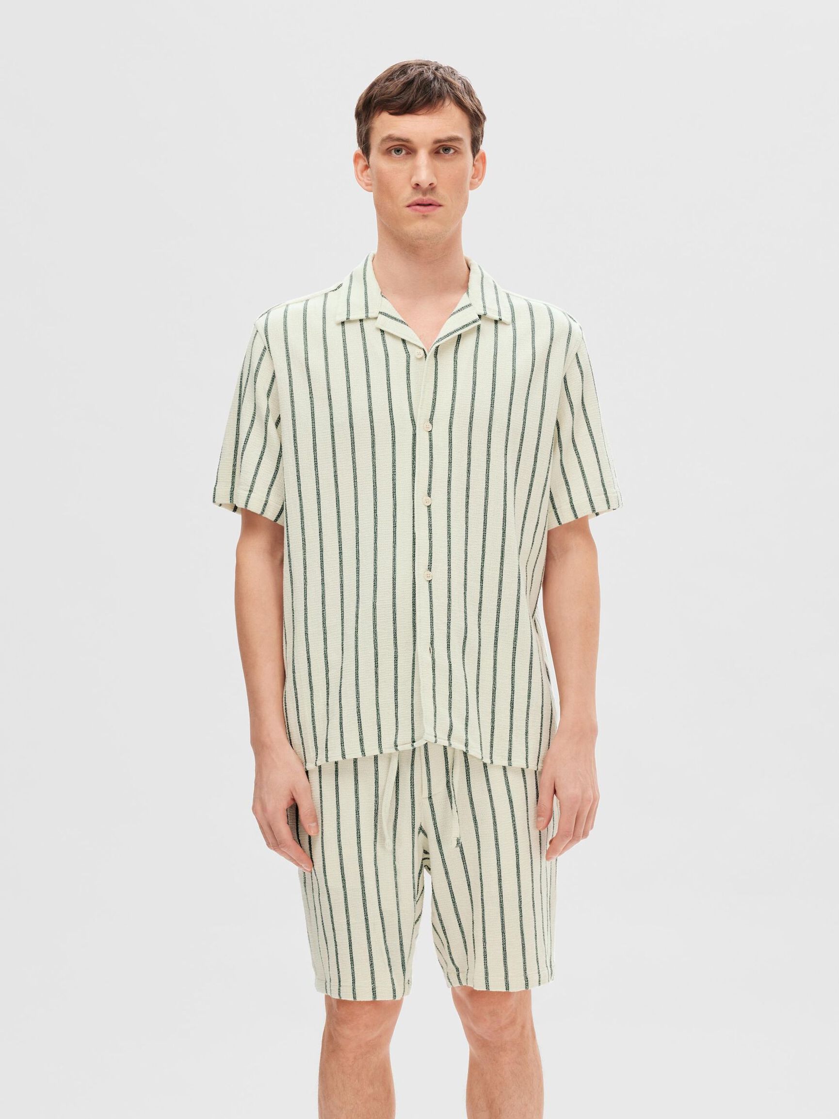 COTTON SHORT SLEEVED SHIRT, Eden, highres