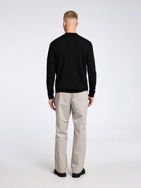 100% MERINO WOOL CARDIGAN, Black, highres