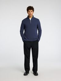 HALVE RITSSLUITING SWEATER, Oceana, highres