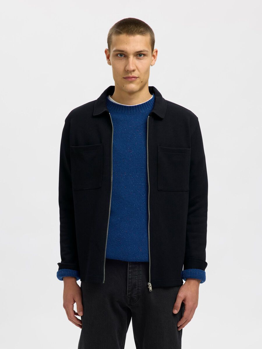 Selected REISSVERSCHLUSS SWEATJACKE, Black, highres - 16099996_Black_003.jpg