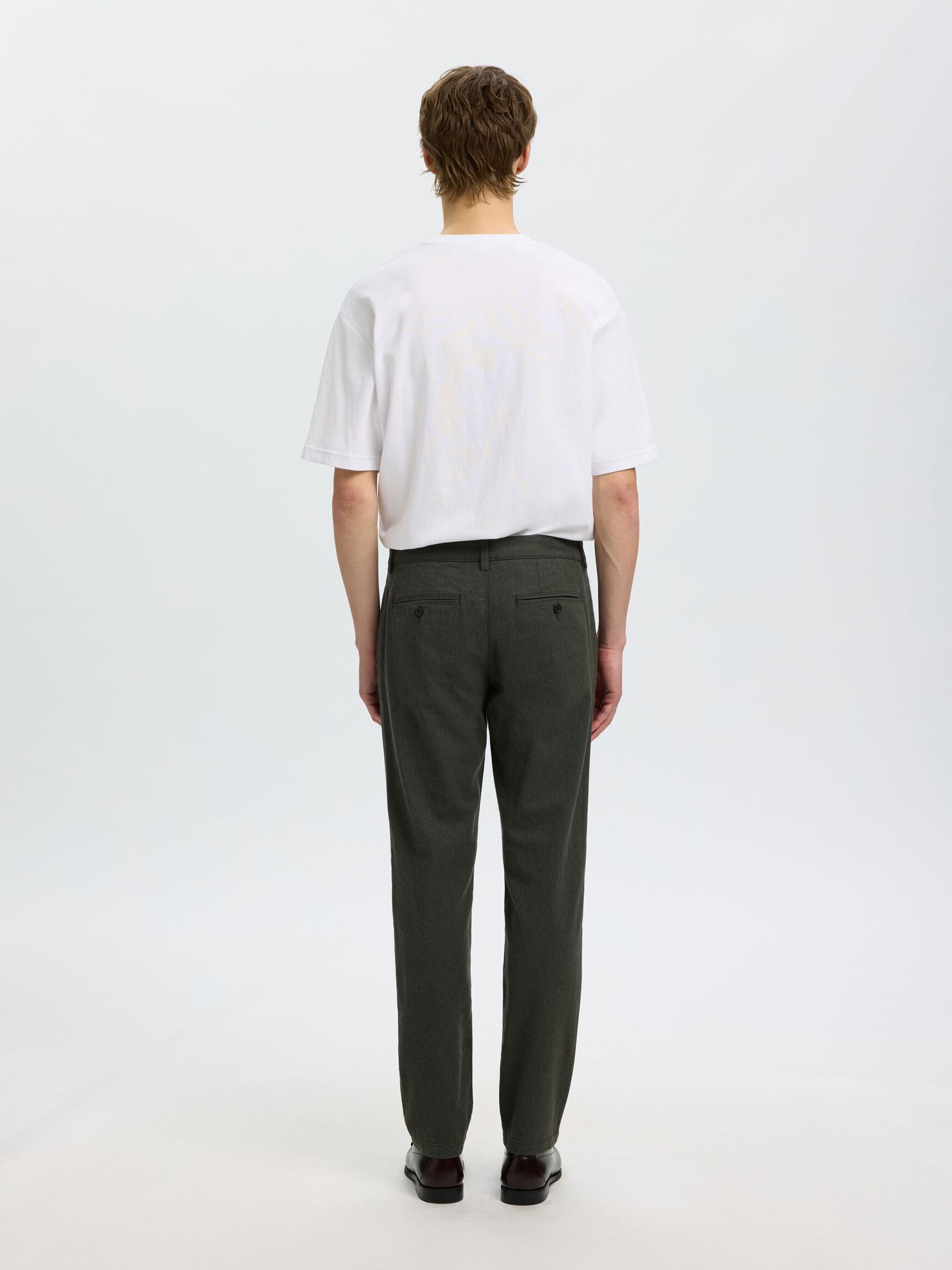 175 SLIM-FIT BRUSHED CHINOS, Forest Night, highres