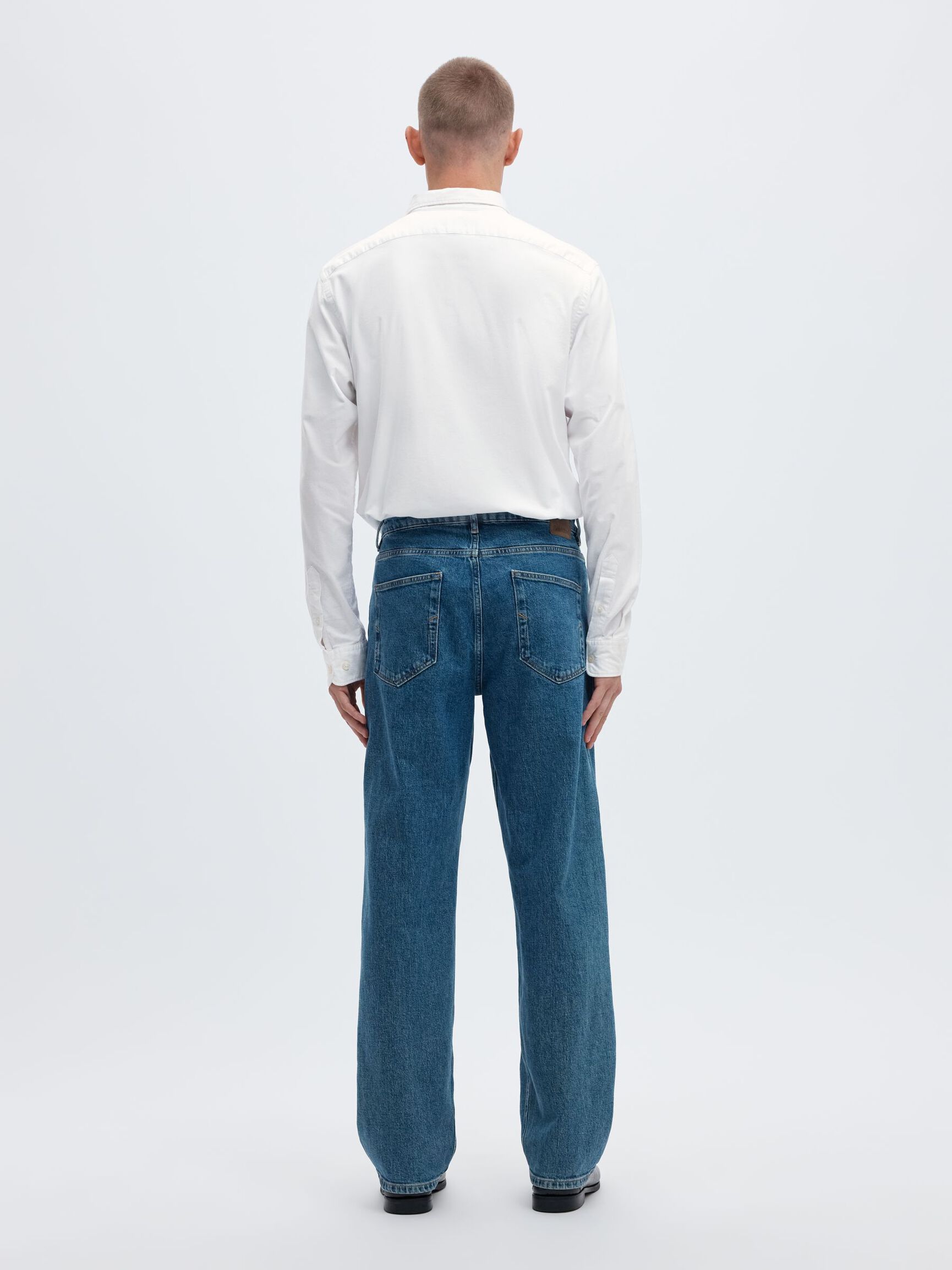 OXFORD LONG SLEEVED SHIRT, White, highres