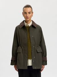WAXED COTTON JACKET, Grape Leaf, highres