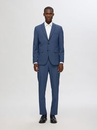 VISKOSEMIX SLIM FIT BLAZER, Dark Blue, highres