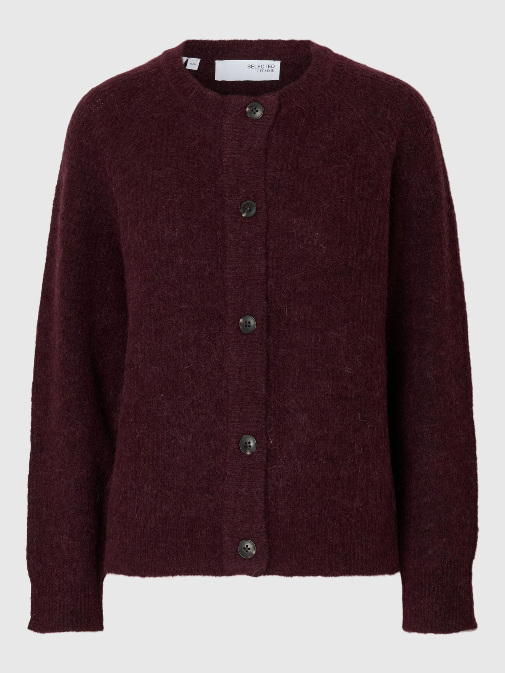 LONG-SLEEVED CARDIGAN, Fig, highres
