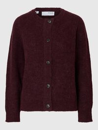 LONG-SLEEVED CARDIGAN, Fig, highres