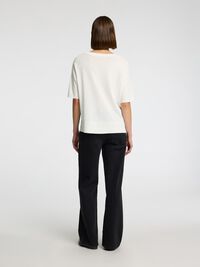 VISKOSEBLANDING LØS T-SHIRT, Snow White, highres