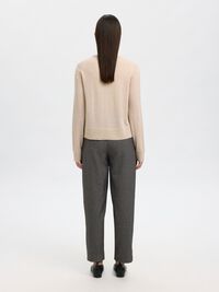 CARDIGAN A MAGLIA, Oatmeal, highres